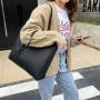 Luxury Lychee Pattern Fringe Ladies Shopping Handbag PU Leather Shoulder Strap Tote Bags For Women