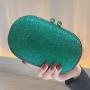 New Fashion Dinner Women's Diamond encrusted Clutch Bag Banquet Party Evening Dress Bag Oval One Shoulder Crossbody Bag Pure