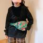 HR734 Unisex New Design Outdoor Waist Bag Flowers One Shoulder Crossbody Bag Riding Waistpack Nylon Waterproof Chest Phone Bag