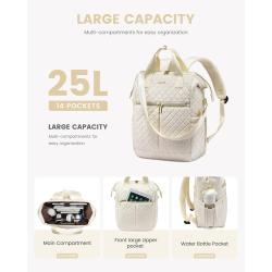 2023 Lovevook Custom Fashion Quilted Carryon Backpack For Ladies Luxury Nylon Travel Business Women's Laptop Backpacks with USB