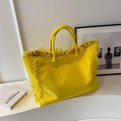New design custom logo bags for women Korean tassel canvas bag large capacity women's handbag simple single shoulder tote bag