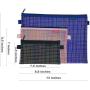 Gelory Mesh Zipper Cosmetic Pouch Clear Small Organizer Folder Bag Travel Makeup Brush Storage Bags