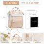 LOVEVOOK 15.6 17 inch Leather Travel Backpacks for Women Nurse College Teacher Work Back pack Ladies Laptop Computer Tote Bags