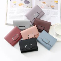 carteras para mujer Small wallet female short student Korean cute coin purse mini fresh multifunctional folding card wallet
