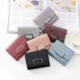 carteras para mujer Small wallet female short student Korean cute coin purse mini fresh multifunctional folding card wallet