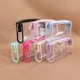 Keymay Colorful Fashion Women Transparent Pvc Toiletry Bag Travel Make up Pouch Cosmetic Clear Bags