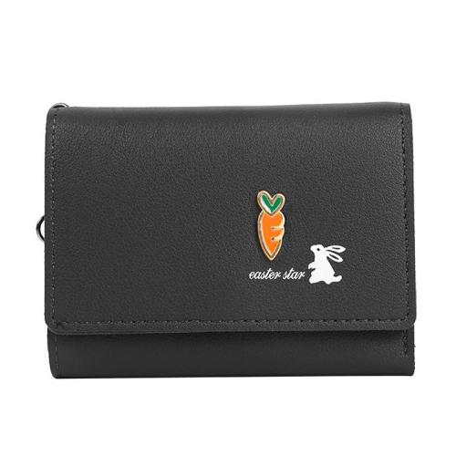 HR559 Women Mini Wallets PU Leather Cute Rabbit Radish Decoration Girls'Coin Purses Vintage Small Coin Pouch Credit Card Holders