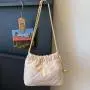 Soft Leather Large Capacity Fashionable Wrinkle Chain Shoulder Bag, Summer New Style Foreign-style Casual Bag Drawstring