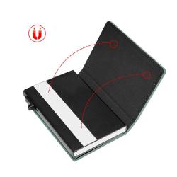 RFID blocking mens slim wallet minimalist vegan leather wallet