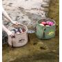 SN064 Custom Logo Travel Folding Bucket Portable Camping Picnic Fishing Bucket Lifestyle Camping Firewood Tool Tote Bag Party