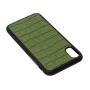 Full Grain Embossed Crocodile Leather Phone Cover For iPhone X/Xs/Xs Max