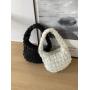 Fashion creative design pleated plaid shoulder bag   trendy multi-color handbags   Soft Nylon hand bags for women