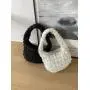 Fashion creative design pleated plaid shoulder bag   trendy multi-color handbags   Soft Nylon hand bags for women