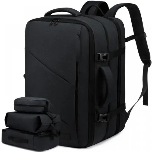 Waterproof 15.6 17 18 inch Men Women Laptop Backpacks Bags with 3 Packing Cubes Large Capacity 40L 50L Travel Backpacks Carry on