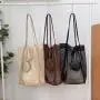 Korean version of the new women leisure beach bag fashion trend money bag single shoulder package creative mesh canvas tote bag
