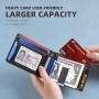 Hot sales RFID money clip wallets carbon fiber leather slim wallet money clip for men