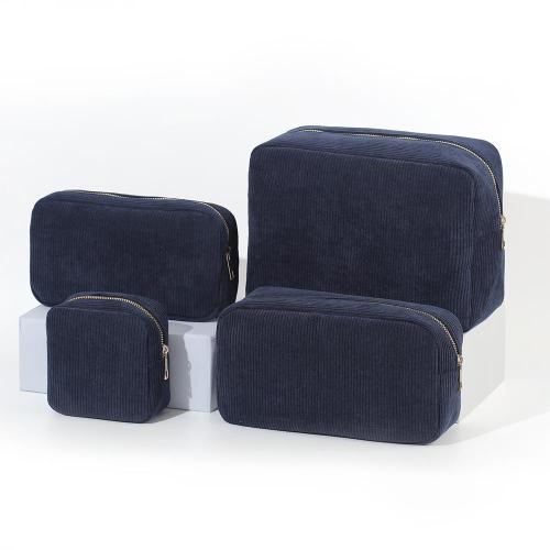 Eco Friendly Hot Sale Travel Cosmetic Bag Corduroy Pouch Custom Designer Personalized Makeup Brush Set
