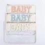 Keymay Custom Letter Clear Toiletry Bag Transparent Nylon Zipper Pouch Chenille Letter Patches Makeup Bag PVC Cosmetic Bag