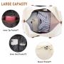 Realer Overnight Carry on Weekender Duffel with Shoe Compartment Toiletry Bag Flight Approved Womens Canvas Luggage Travel Bags