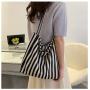 ZR725 Environmentally Friendly Shopping Bag Stripe Fashion Ladies Casual Shoulder Bags Cute Graffiti Simple Versatile Tote bag