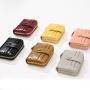 2022 Fashion Designer Ladies Bags Small Pure Color Alligator Pattern Wallet Soft Pu Leather Metal Zipper Elegant Card Holder