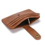 CUIKCA Unisex Women Men Wallet PU Leather Slim Wallet With Snap Button & D-ring Coin Purse Business ID Credit Card Holder Cases