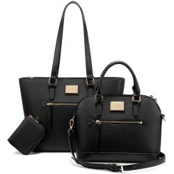 LOVEVOOK 2021 spring summer New Fashion pu leather Lady tote Handbag 3pcs bag set women's shoulder purse handbags