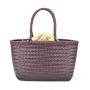 2024 Luxury Handmade Woven Genuine Leather Tote Bag Handbag For Women With Pouch