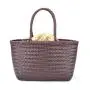 2024 Luxury Handmade Woven Genuine Leather Tote Bag Handbag For Women With Pouch