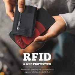 New Ultra Thin Pop Up Leather Card Holder Minimalist RFID Blocking Front Pocket Small Smart Casual Wallets
