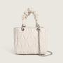 Gentle Niche Design Women'S Bag Fashion Pleated Commuting Solid Color Handbag With Chain Texture Single Shoulder Crossbody Bag