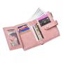 ZWY020 New Daily Women Short Wallet Fashion PU Leather Zipper Clutch Card Case Multi-Card Solid Color Lightweight Coin Purse