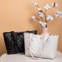 Fashion shoulder bags for women embroidery tote bag 2024 ladies handbag pu leather women's wholesale large capacity shopping bag