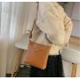 Solid Color Lady Designer Bag PU Leather Small Square Cross Body Messenger Women Purse Zipper Closure Single Strap