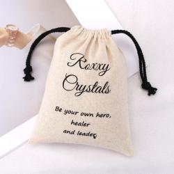 Custom Logo Printed Natural Muslin Packaging Bag Drawstring Organic Wedding Christmas Party Gift Storage Cotton Pouch