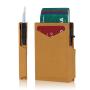 Customize Slim Minimalist Pop Up Leather Wallet RFID Blocking Credit Card Holder Capsule Wallets for Men