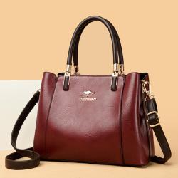 High Quality Soft Leather Handbag Women's Shoulder Crossbody Bag Custom Logo Messenger Bag Large Capacity Tote Bag for Women