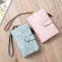 Frosted Wallet for Women Short Female Purse Soft PU Leather Korean Cute Tri-fold Card Holder Ladies Small Standard Wallets Bag