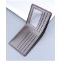 OEW200 Custom Logo New Card Holder Simple Wallet Men Leather Wallets 6 Card Slots Small ID Credit Card Holder