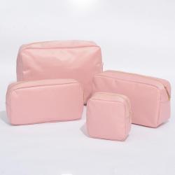 Women Colorful Travel Nylon Makeup Pouch S M L XL Zipper Bag Organizer Waterproof Customized Toiletry Cosmetic Bags