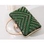 Hot selling crystal clutch bags rhinestone evening bag gold purse party bags metal handle women handbags