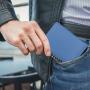 Wholesale Handcrafted RFID Leather Wallet For Men Sleek Trifold Front Pocket Wallet With Necklace