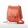 Fashion Metal Chain Mini Bag Geometry Design Genuine Leather Cross body Bag Crocodile Pattern Handbag Shoulder bag For Ladies