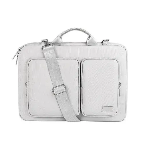 HR739 Laptop Handbag Large Front Pocket Storage Accessories Polyester Protective Briefcase Lint Business Office Document Bag