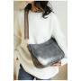 Durable Vegan Leather Bags Women Handbags Ladies Shoulder Sling Cross Body Bag With Wide Canvas Strap Women Handbag Wholesale
