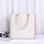 Gelory Custom Logo Artistic Simple Linen Bag Jute Tote Bag Student Super Large Capacity Cloth Bag