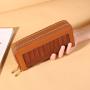 Double Zipper Large Capacity Ladies Purse Crocodile Print Clutch Bag Pure Color Customs Wallet For Women JY1105