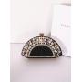 New fan-shaped diamond clip fashion party women's evening bag