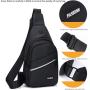 Gelory Water Resistant Polyester Funny Pack Lightweight Crossbody Chest Bag Single Shoulder Bag For Gym Workout Travel Hiking Outdoors
