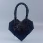 Custom acrylic beaded hand bag Women Popular Heart Handbags 2024 Luxury Designer Pearl Bag Cute  Purses for Girls Women
